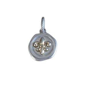 Brighton Silver and Gold Fleur-de-Lis Necklace